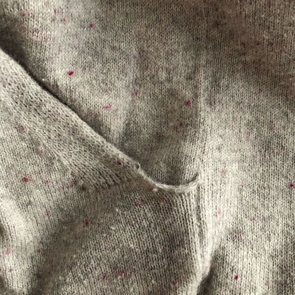 REITMANS Plus Size XXL Pale Grey Speckled Crossover Sweater - Picture 6 of 6